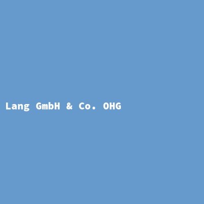Hersteller: Lang GmbH &amp; Co. OHG