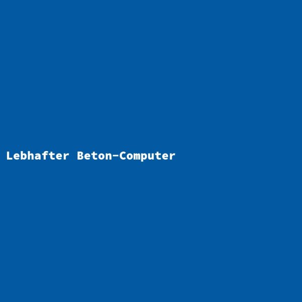 Lebhafter Beton-Computer
