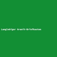 Langlebiger Granit-Briefkasten