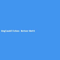 Unglaubliches Beton-Bett