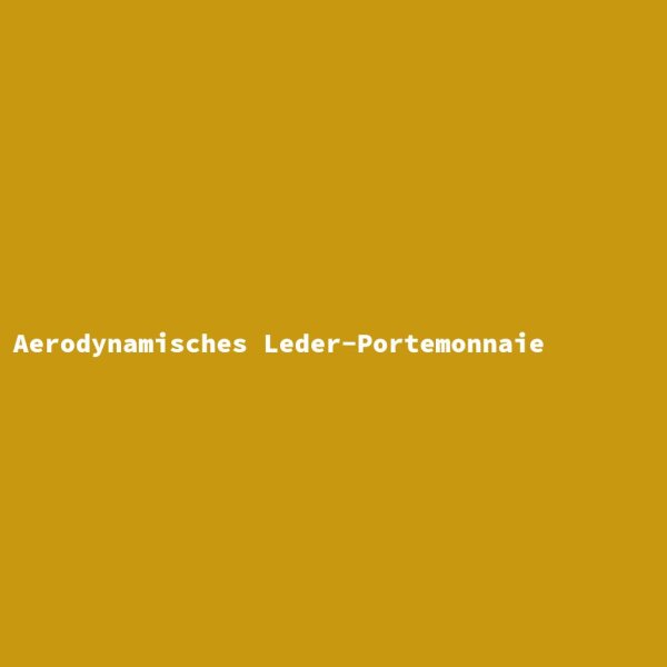 Aerodynamisches Leder-Portemonnaie